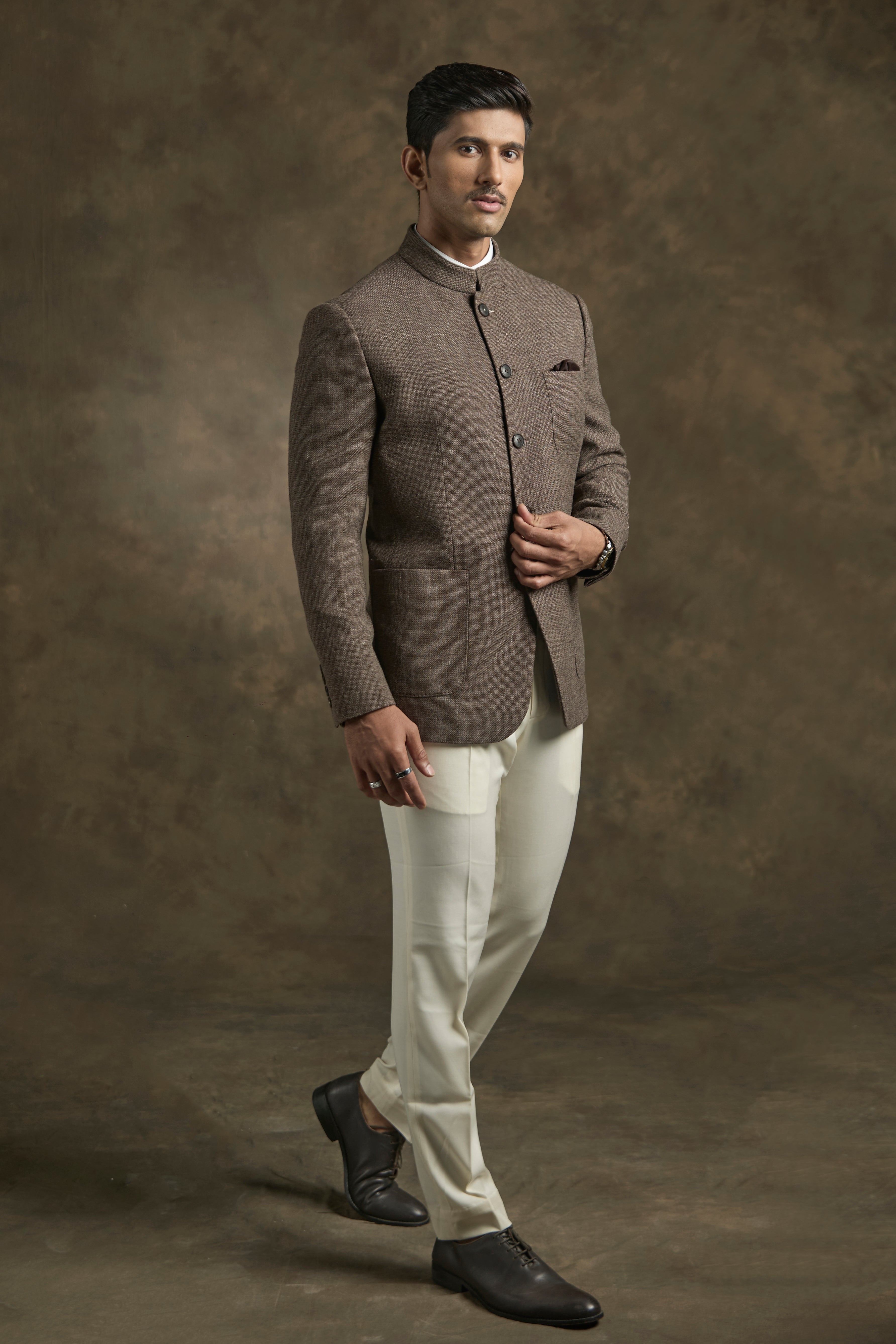 Classic Brown Bandhgala