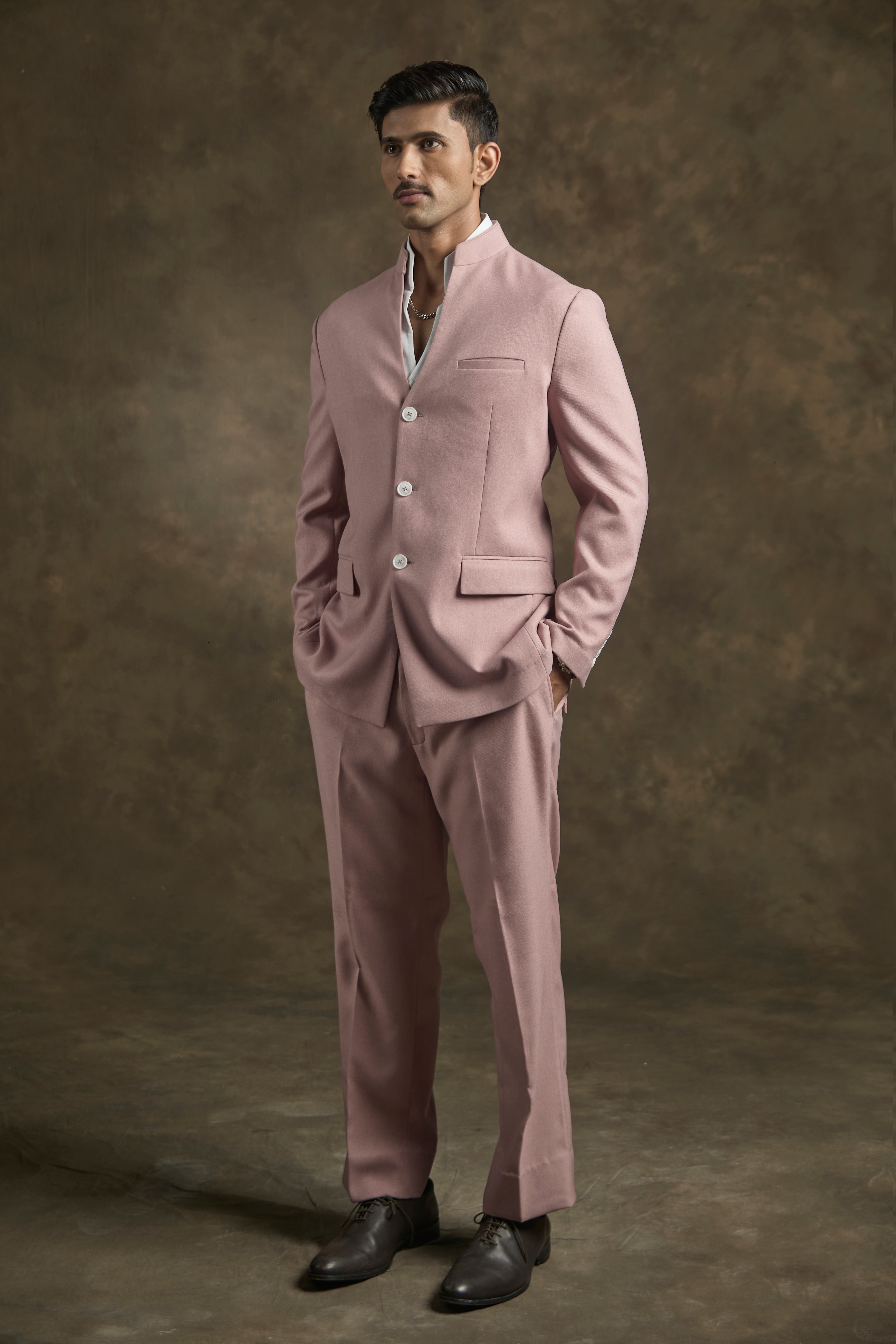 The Rosewood Deep-Neck Bandhgala