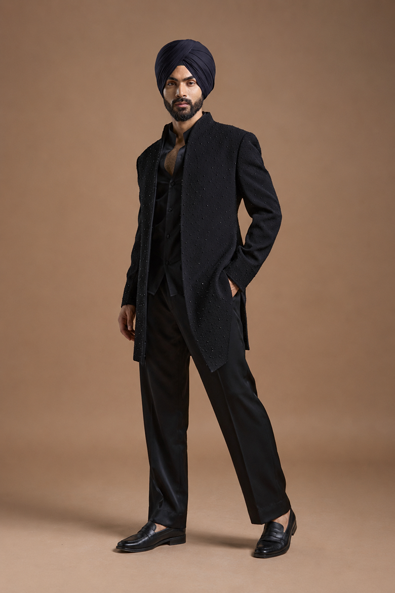 Midnight Embellished Indo-Western