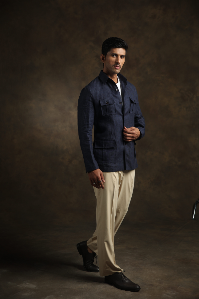 Indigo Terrain Shacket