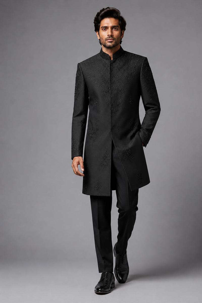 Onyx Embroidered Indo-Western