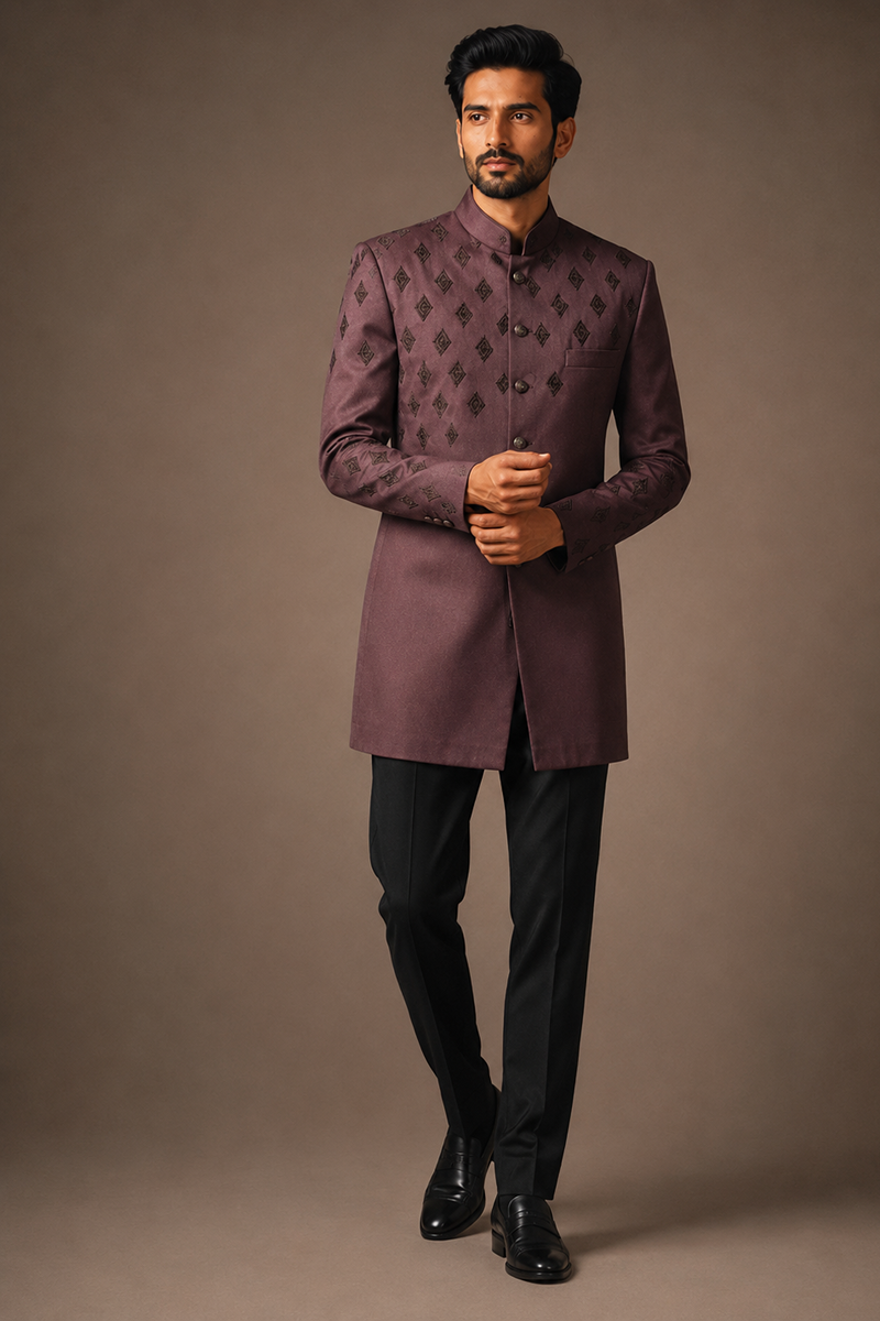 Mulberry Motif Indo-Western