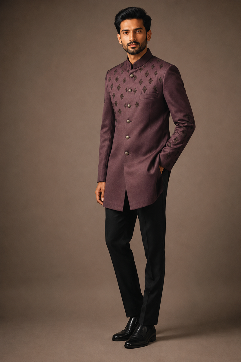 Mulberry Motif Indo-Western