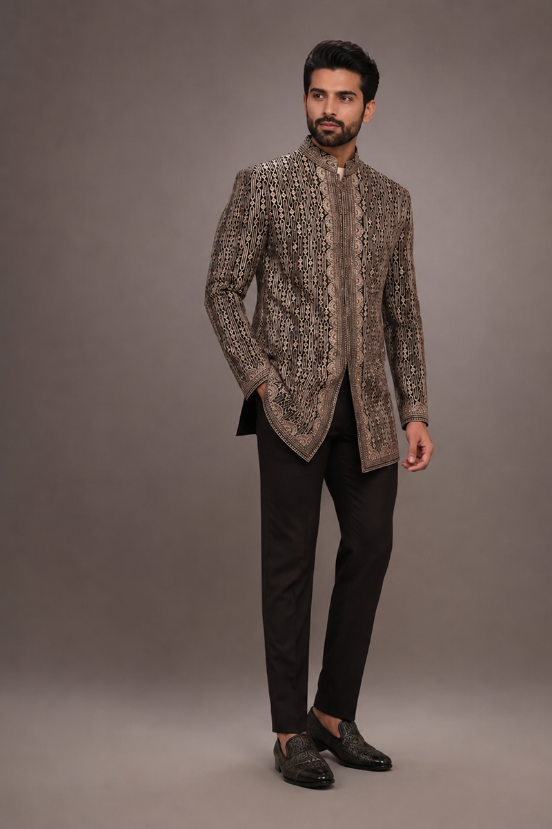 Gilded Geometry Indo-Western