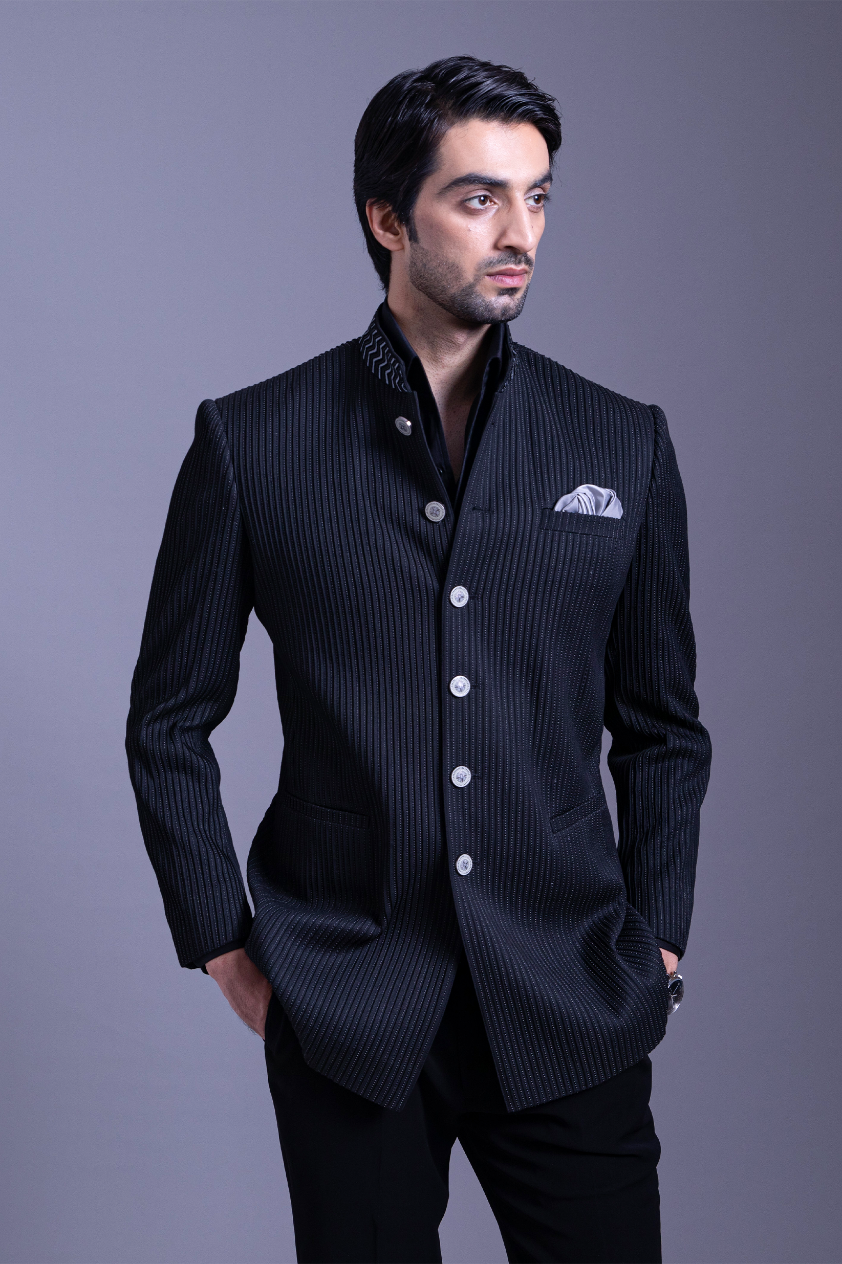 The Obsidian Suit – Custom Three-Piece