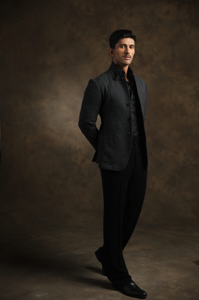 The Montclair Structured Jacket in Charcoal