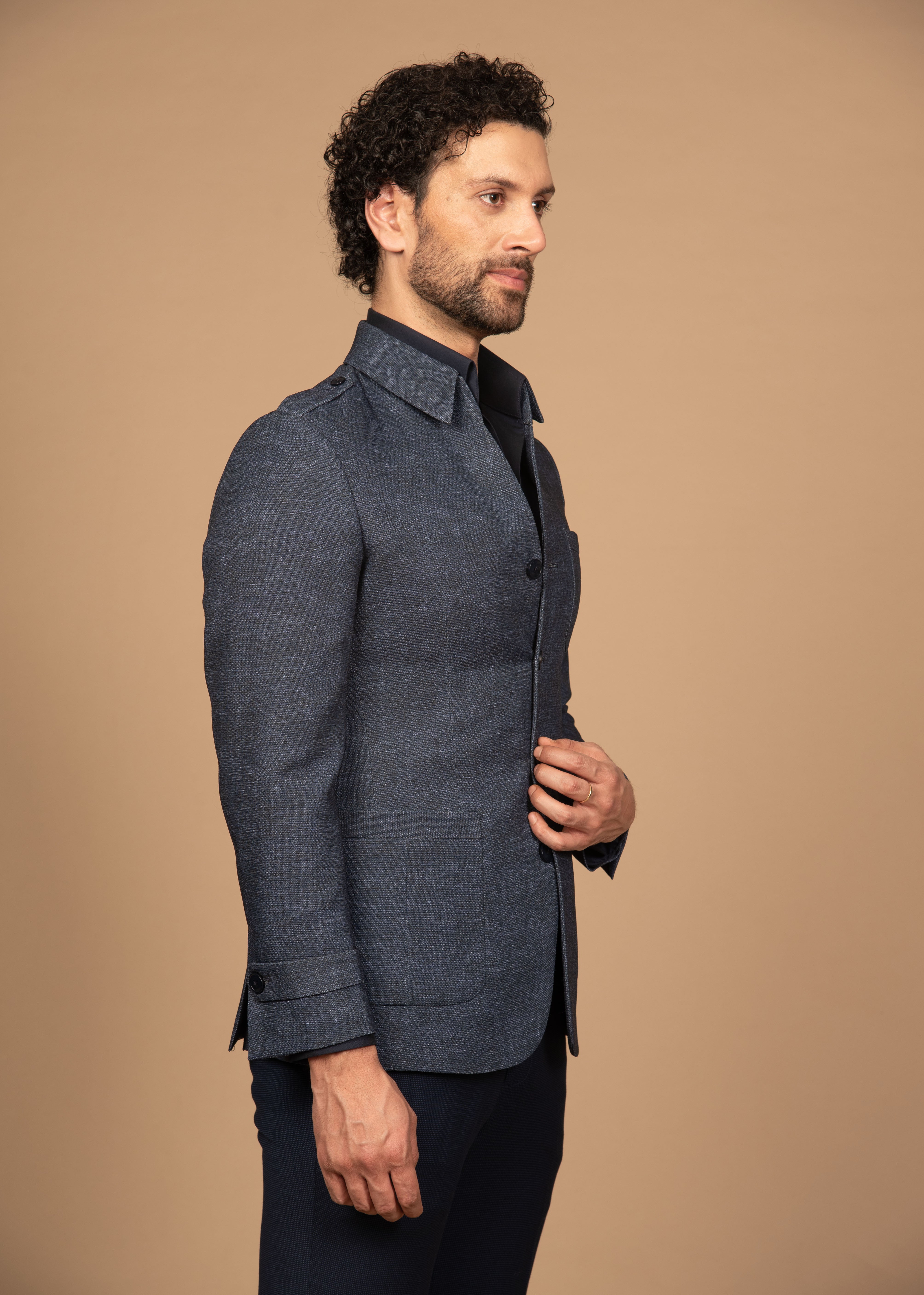 Grey Patch Pocket Shacket