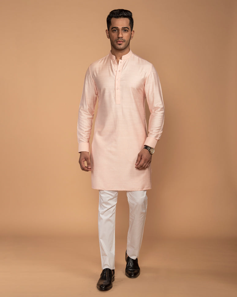 Classic Peach Short Kurta
