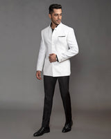 White Linen Bandhgala Jacket