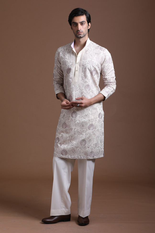 Floral Embroidered Kurta Set