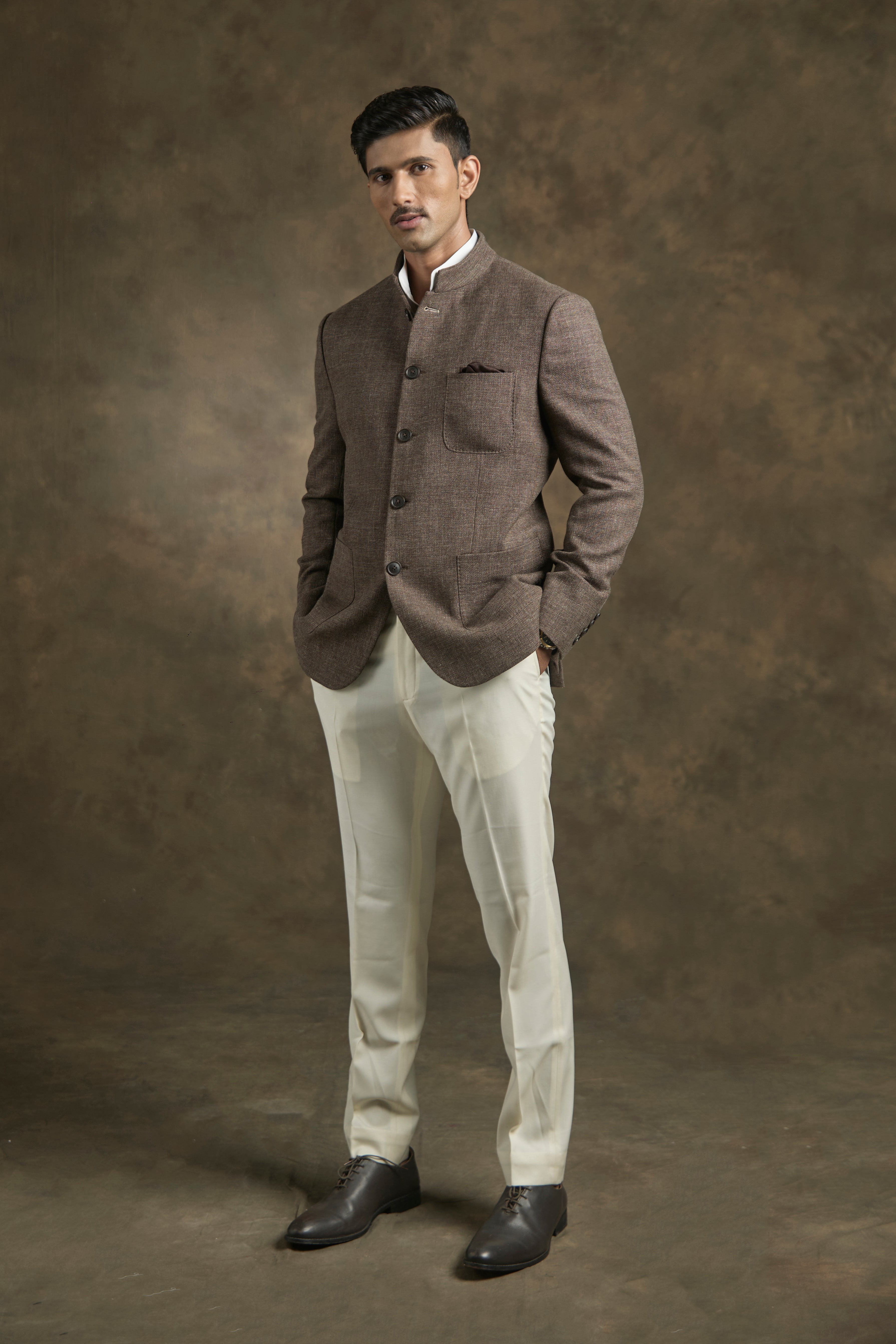 Classic Brown Bandhgala