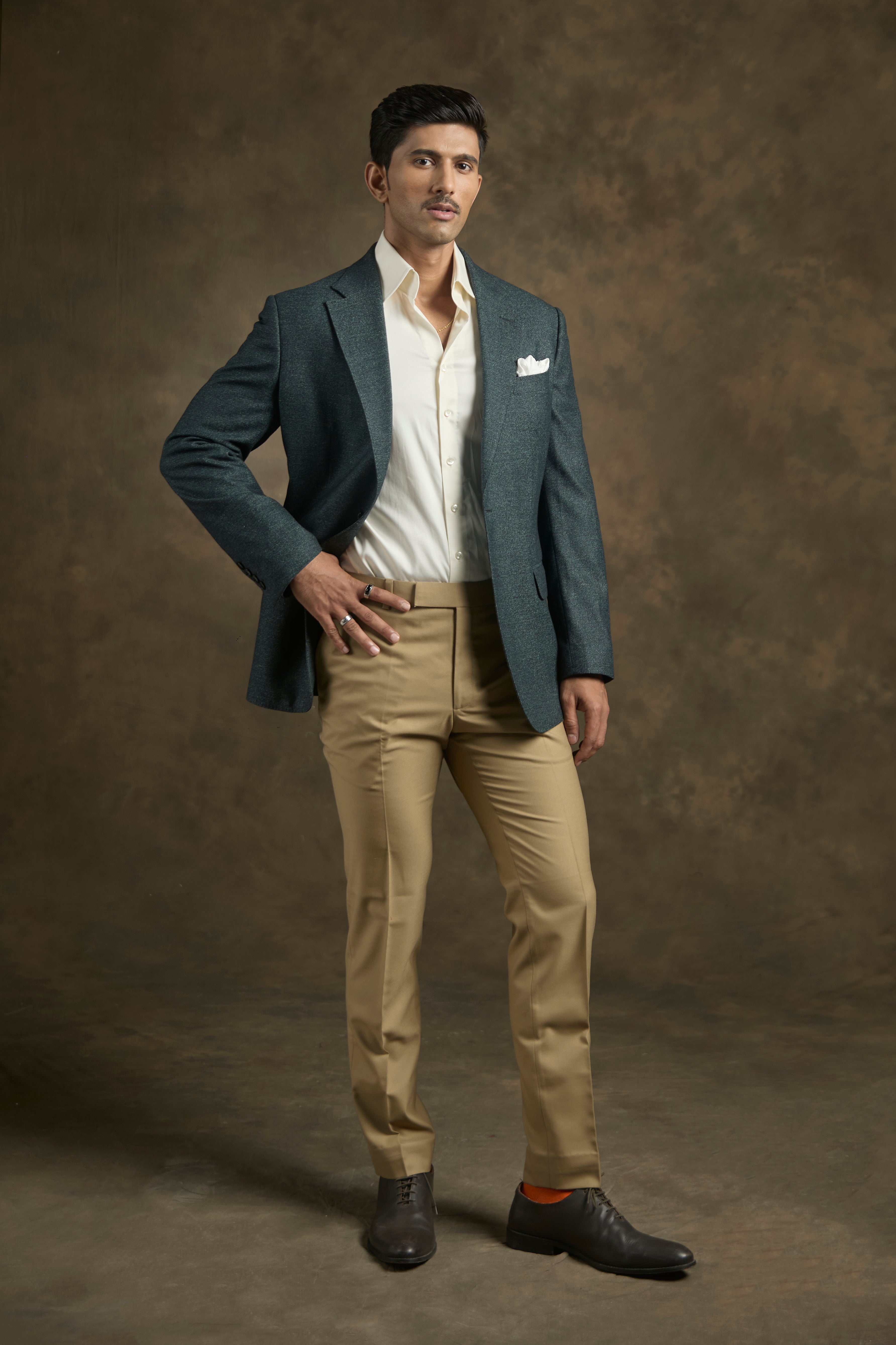 Bottle Green Textured Blazer