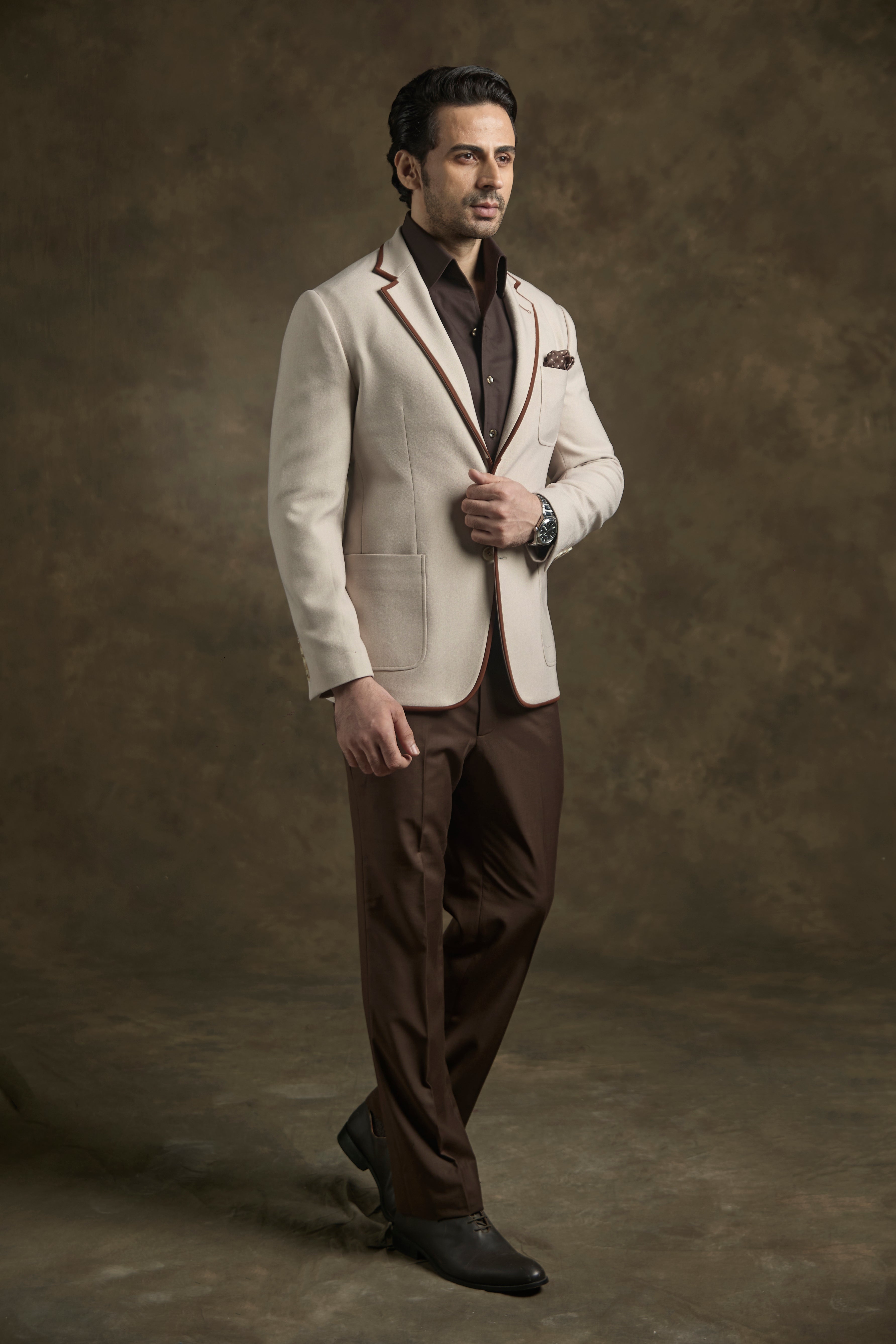 Ivory Noir Luxe Blazer