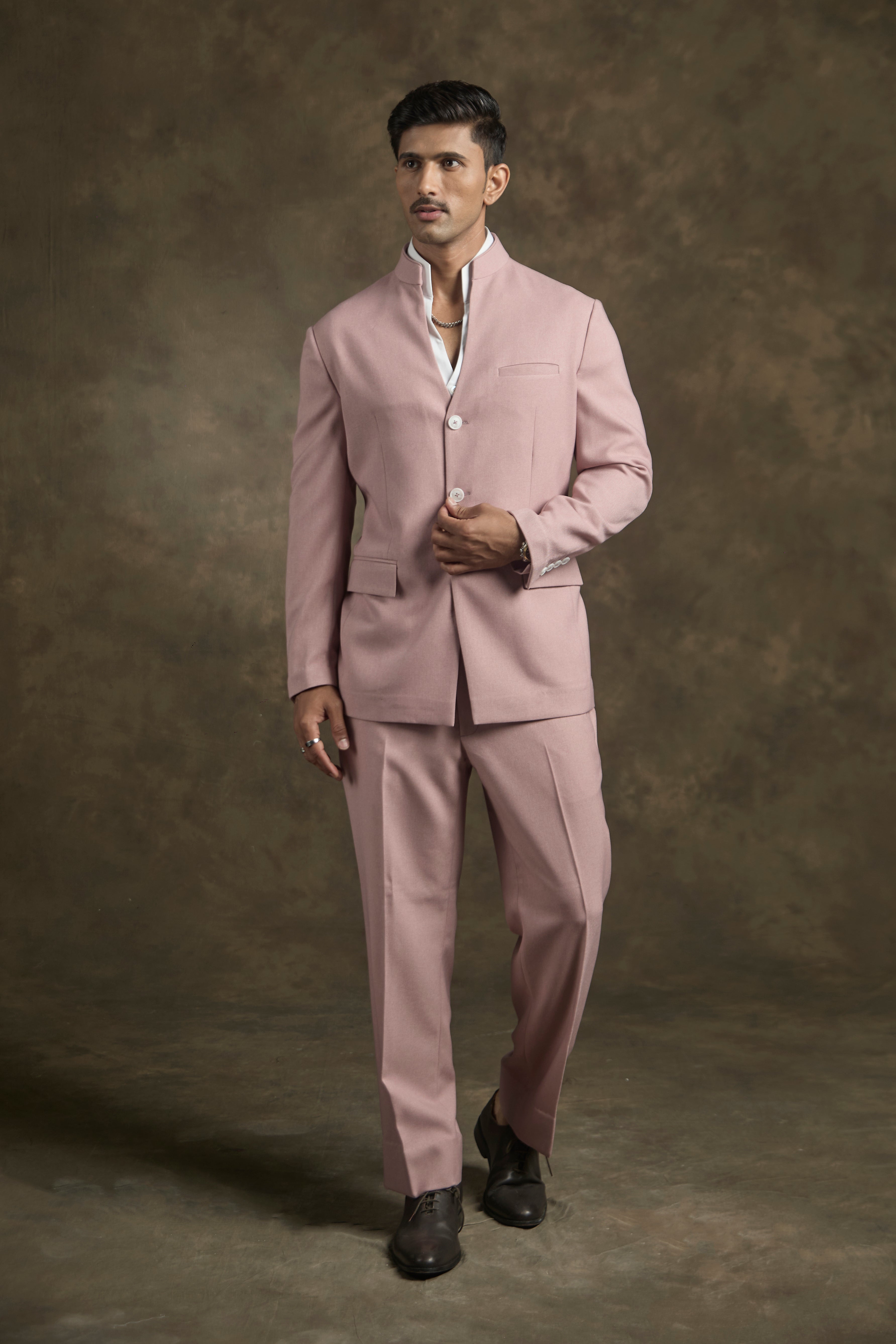 The Rosewood Deep-Neck Bandhgala