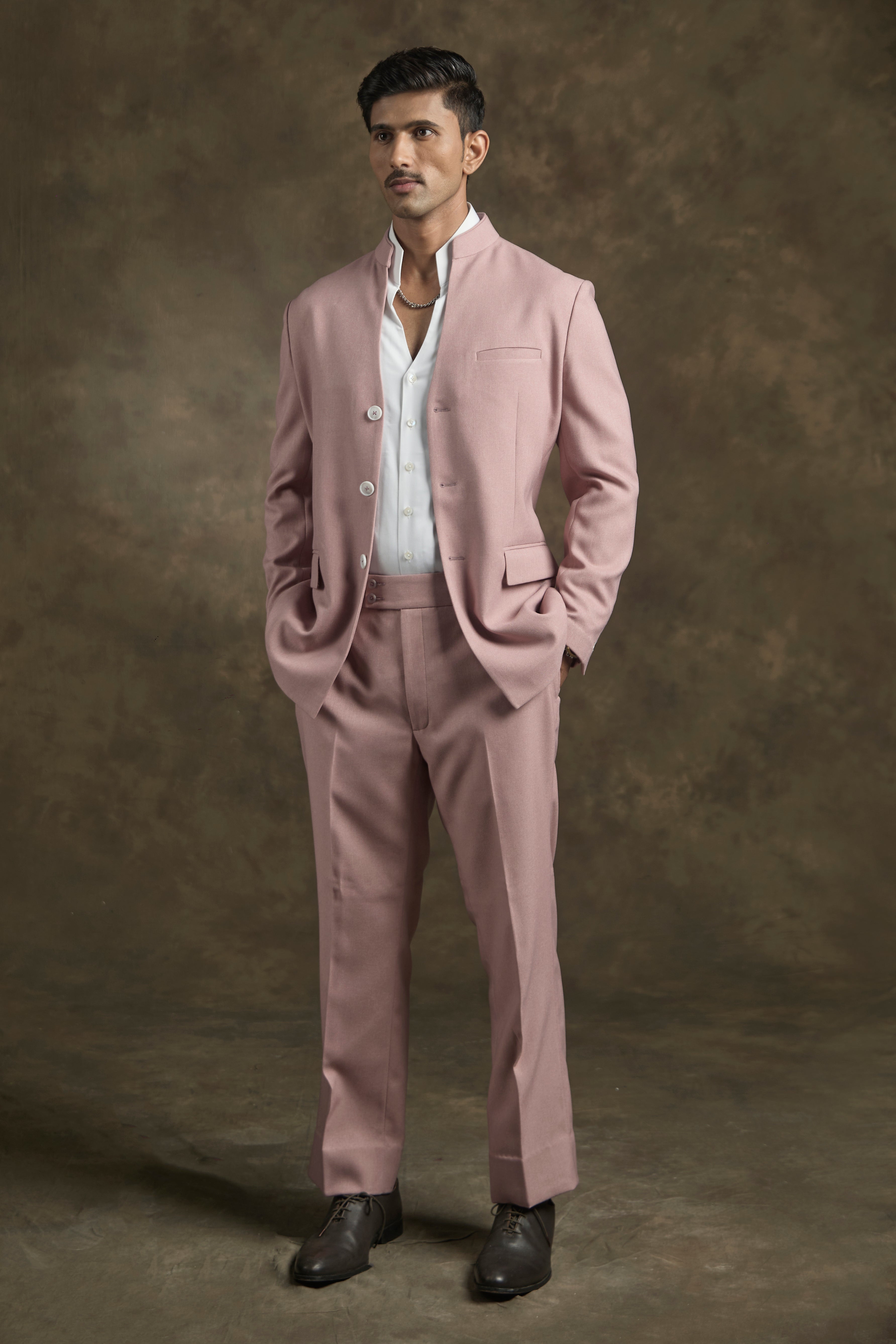 The Rosewood Deep-Neck Bandhgala