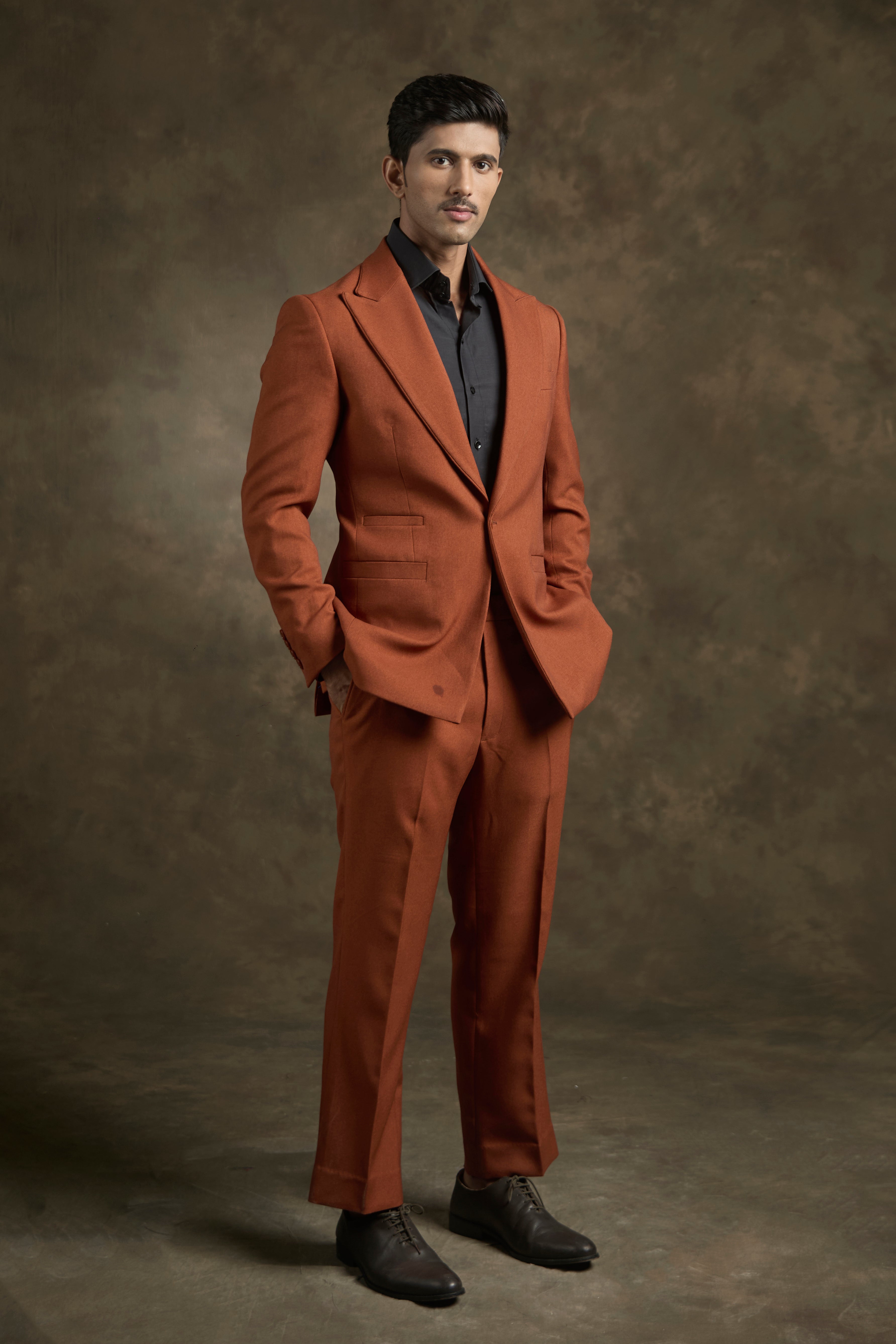 The Solaro Suit in Burnt Sienna