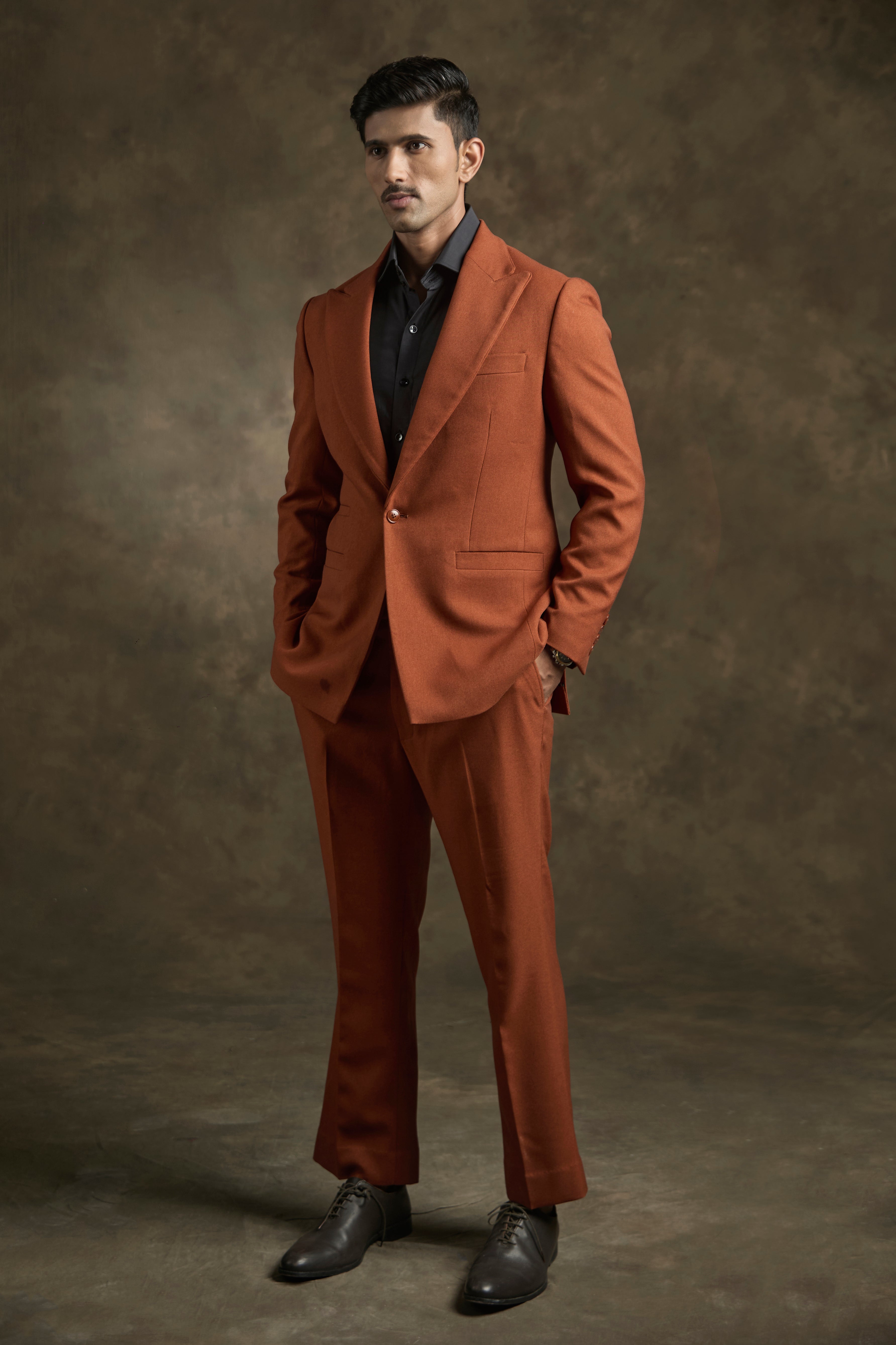 The Solaro Suit in Burnt Sienna
