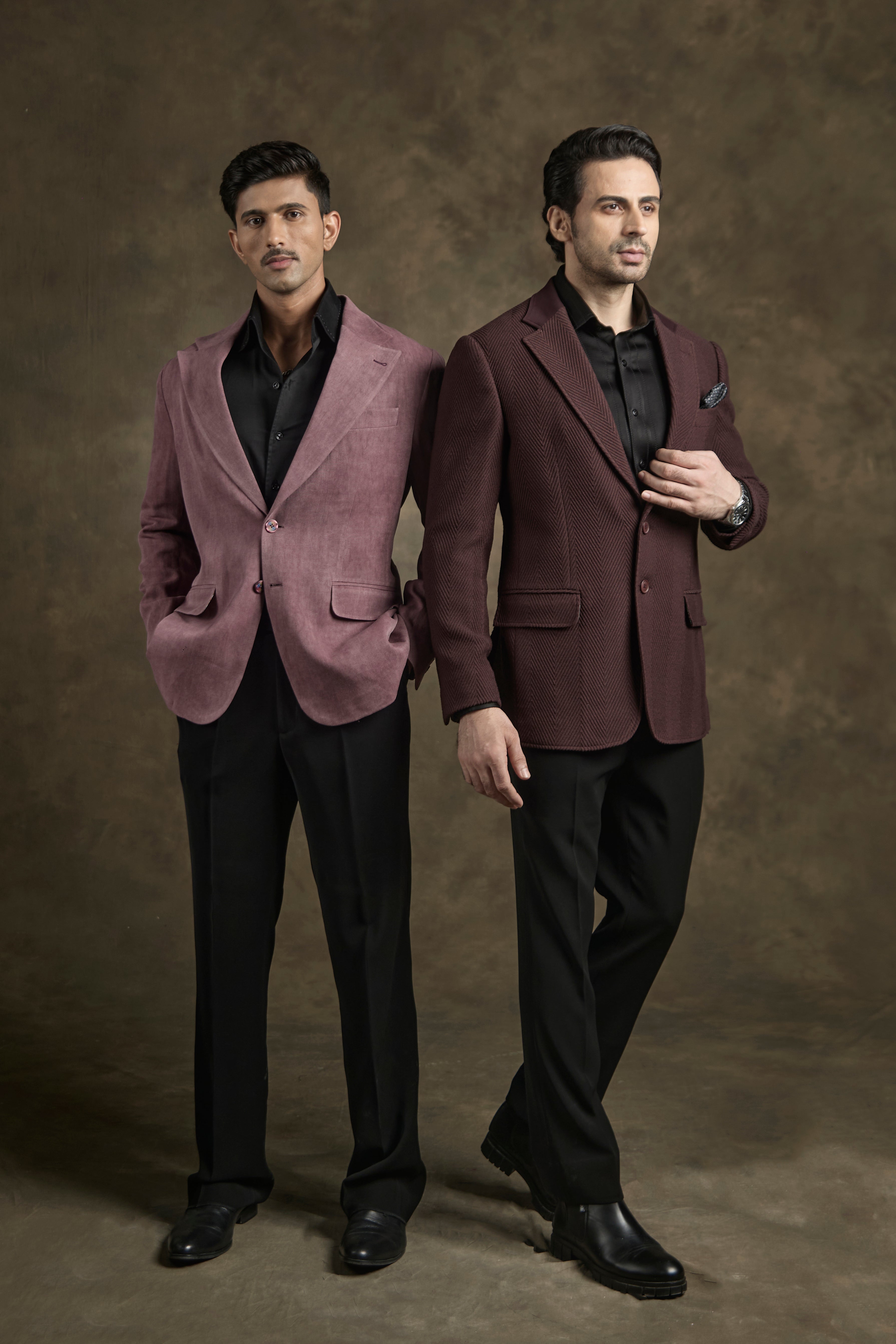 Wine Textured Blazer