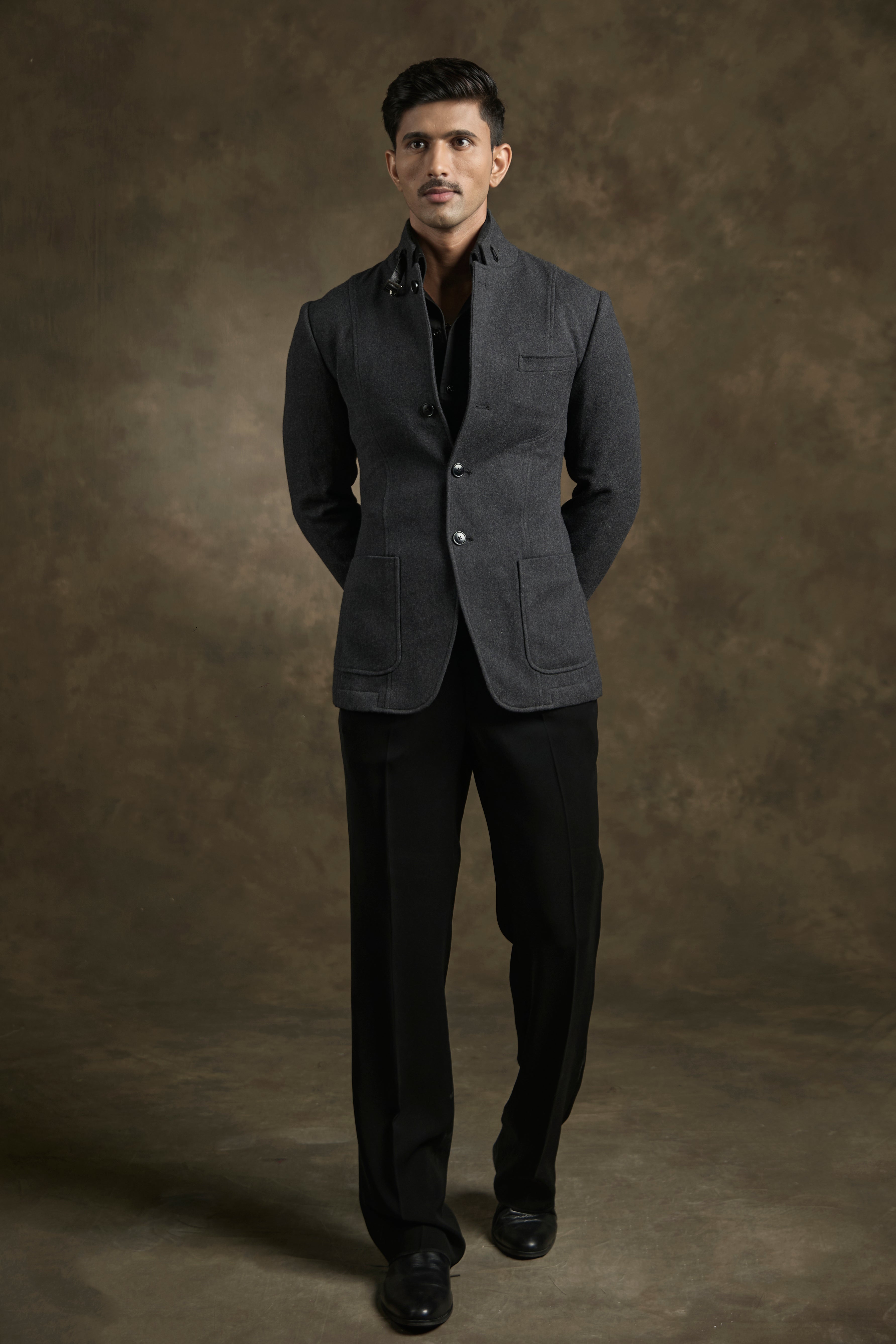 Charcoal Grey Structured Blazer