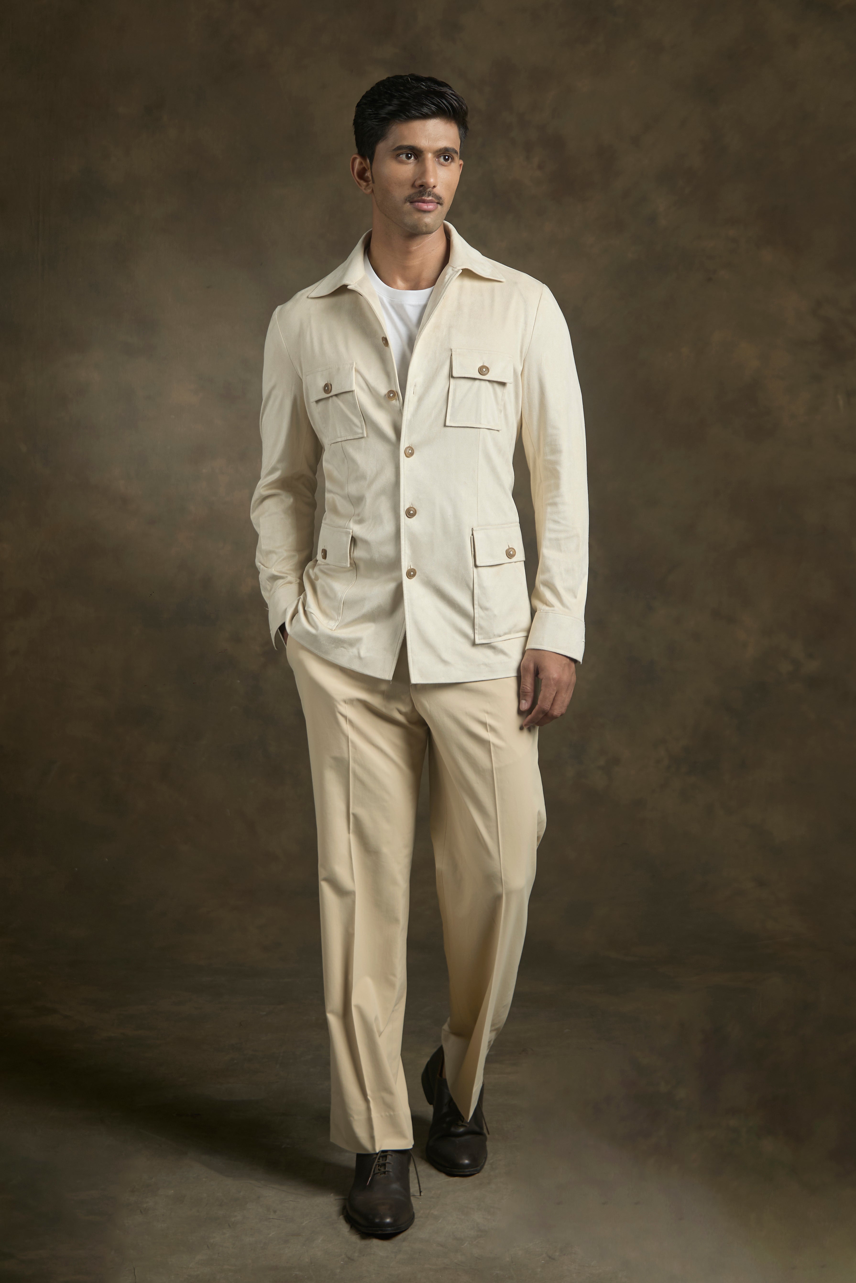 Cream Terrain Shacket