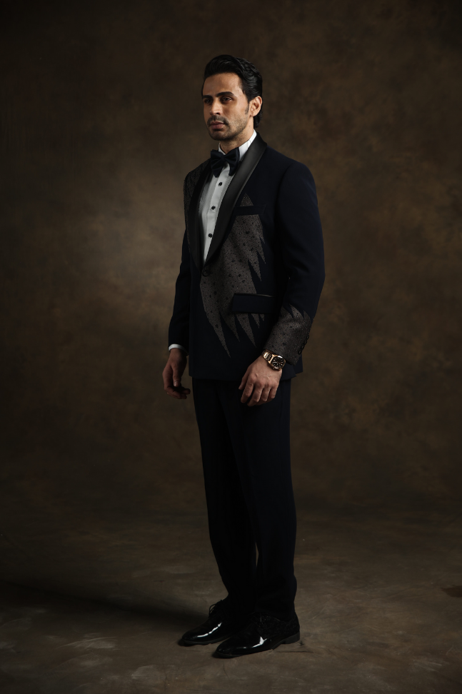 Navy Blue Designer Tuxedo