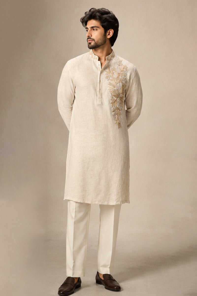 The Botanical Linen Kurta