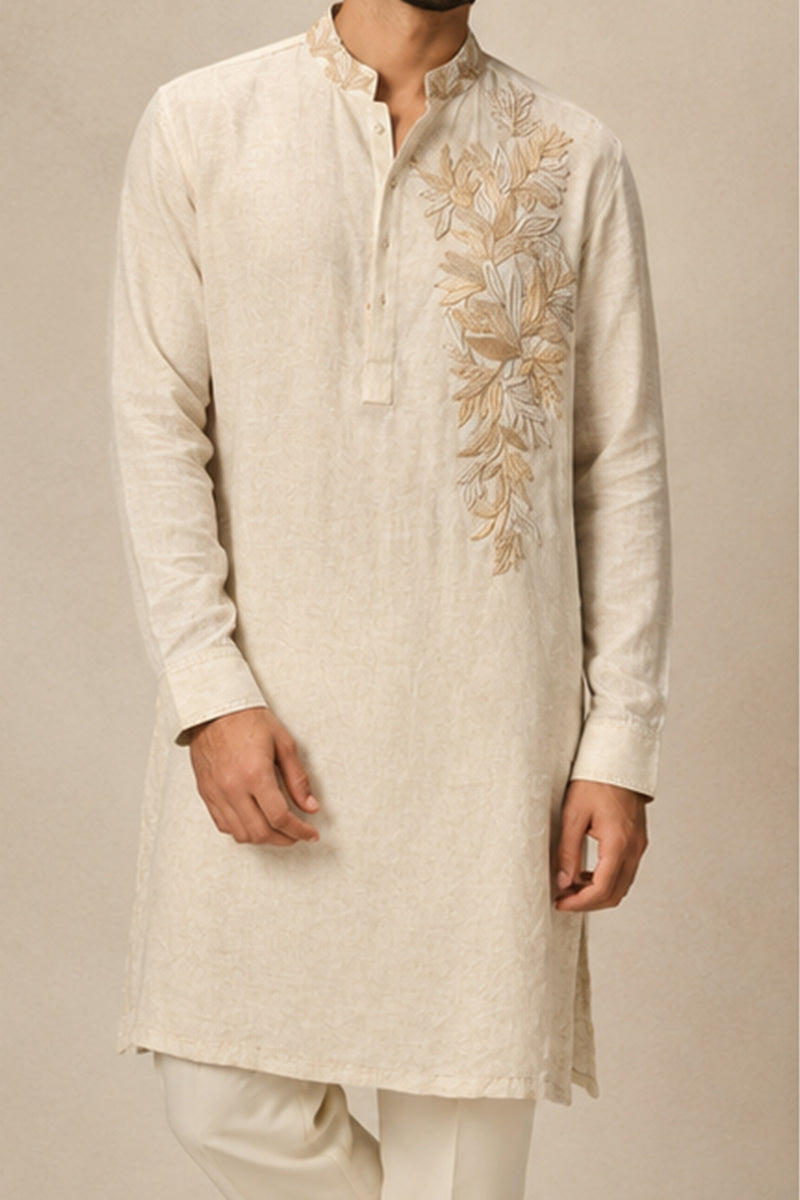 The Botanical Linen Kurta