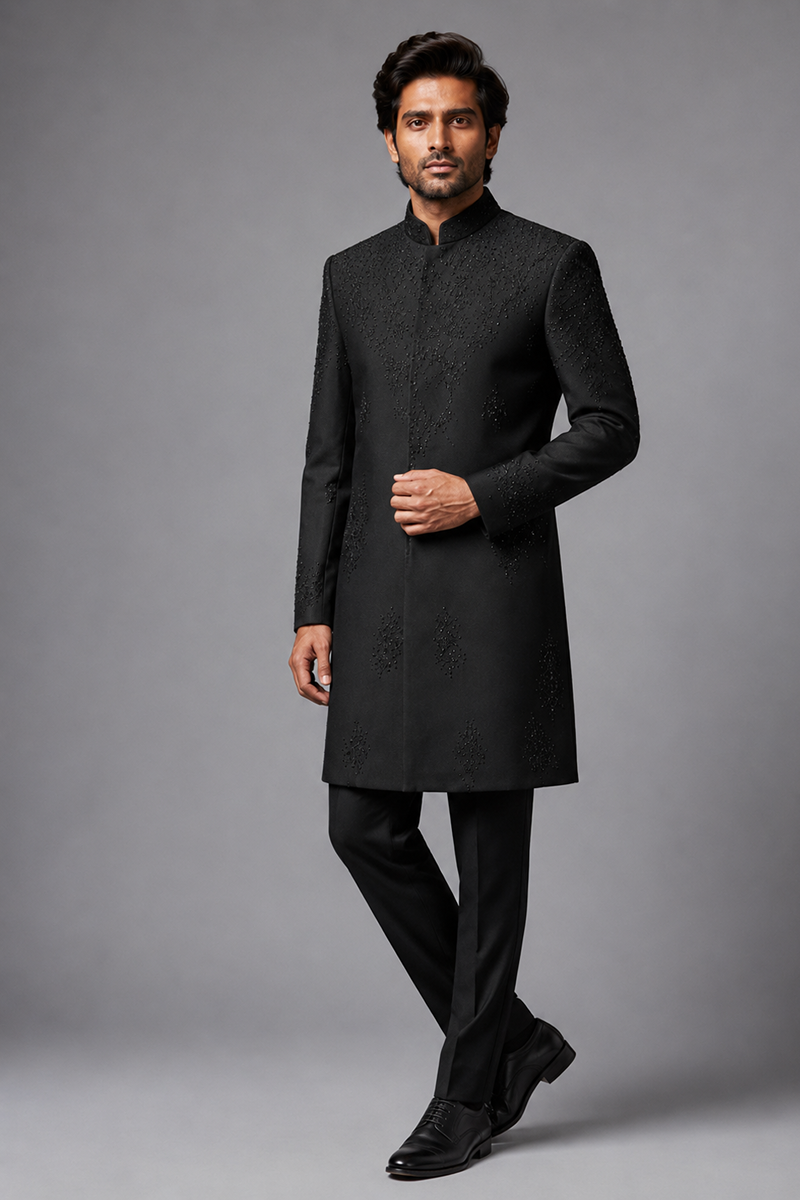 Onyx Embroidered Indo-Western