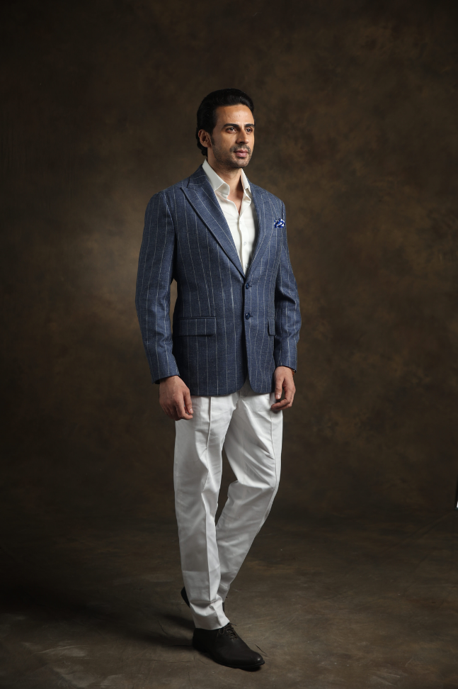 Azure Pinstripe Luxe