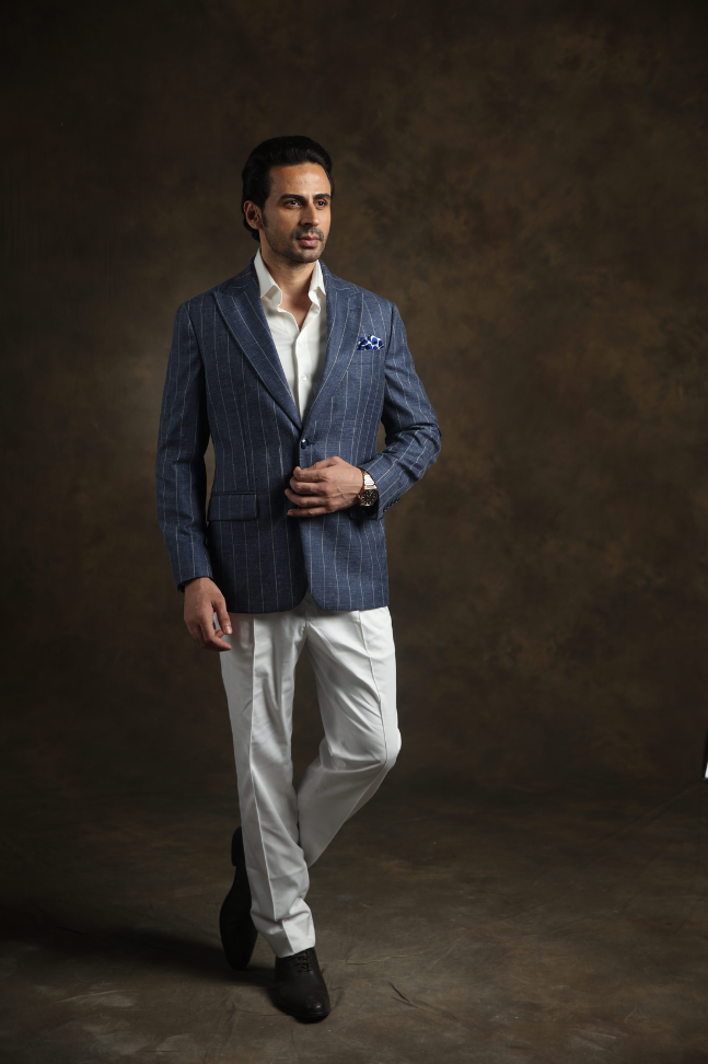 Azure Pinstripe Luxe