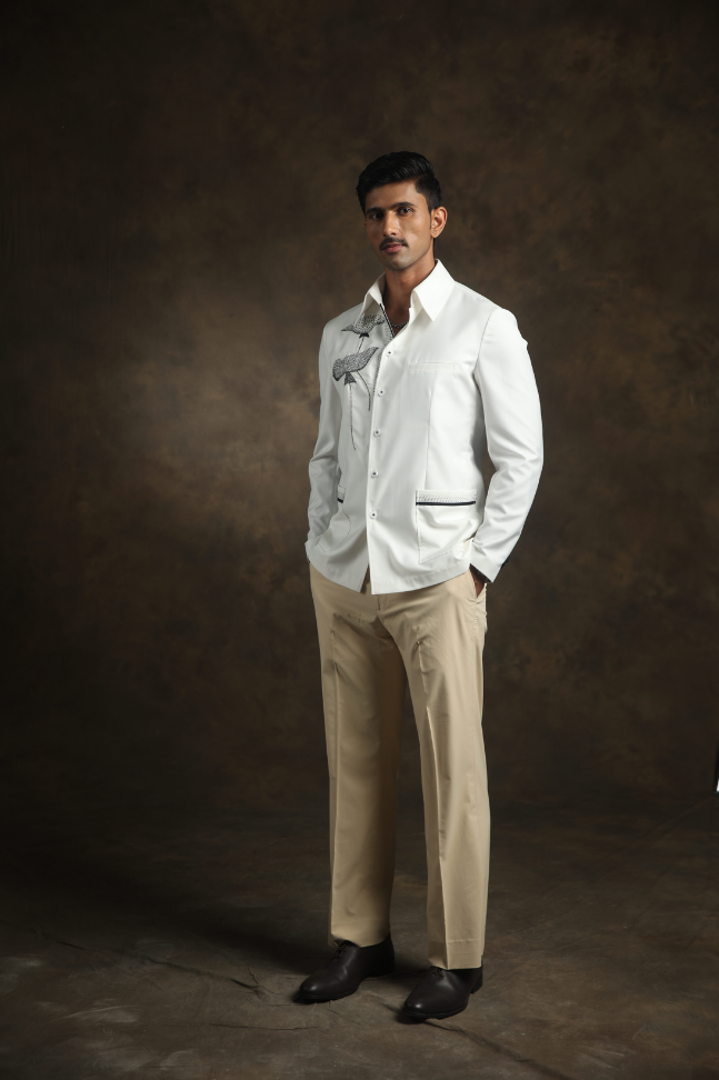 Ivory Bloom Overshirt