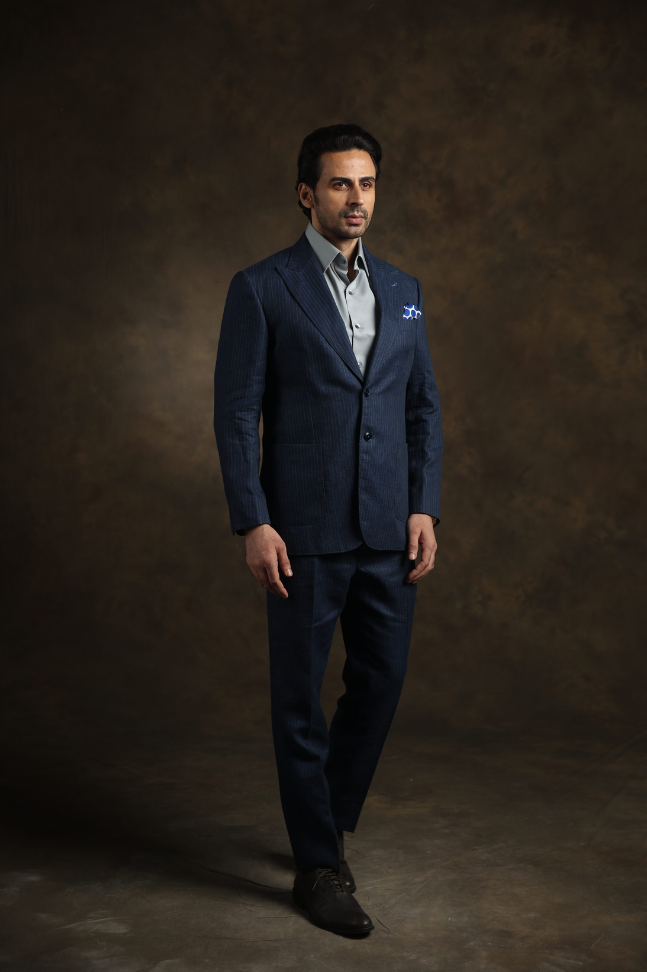 Royal Blue Pinstripe Suit