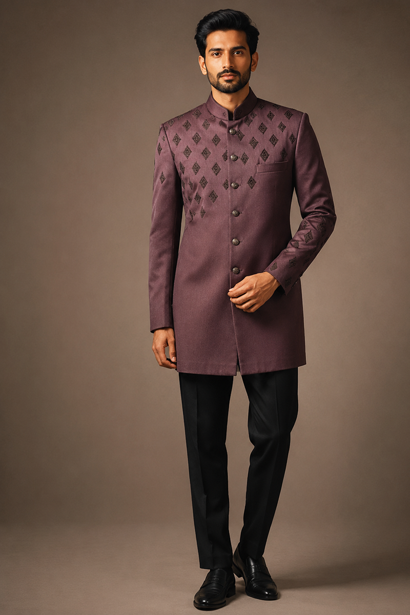 Mulberry Motif Indo-Western