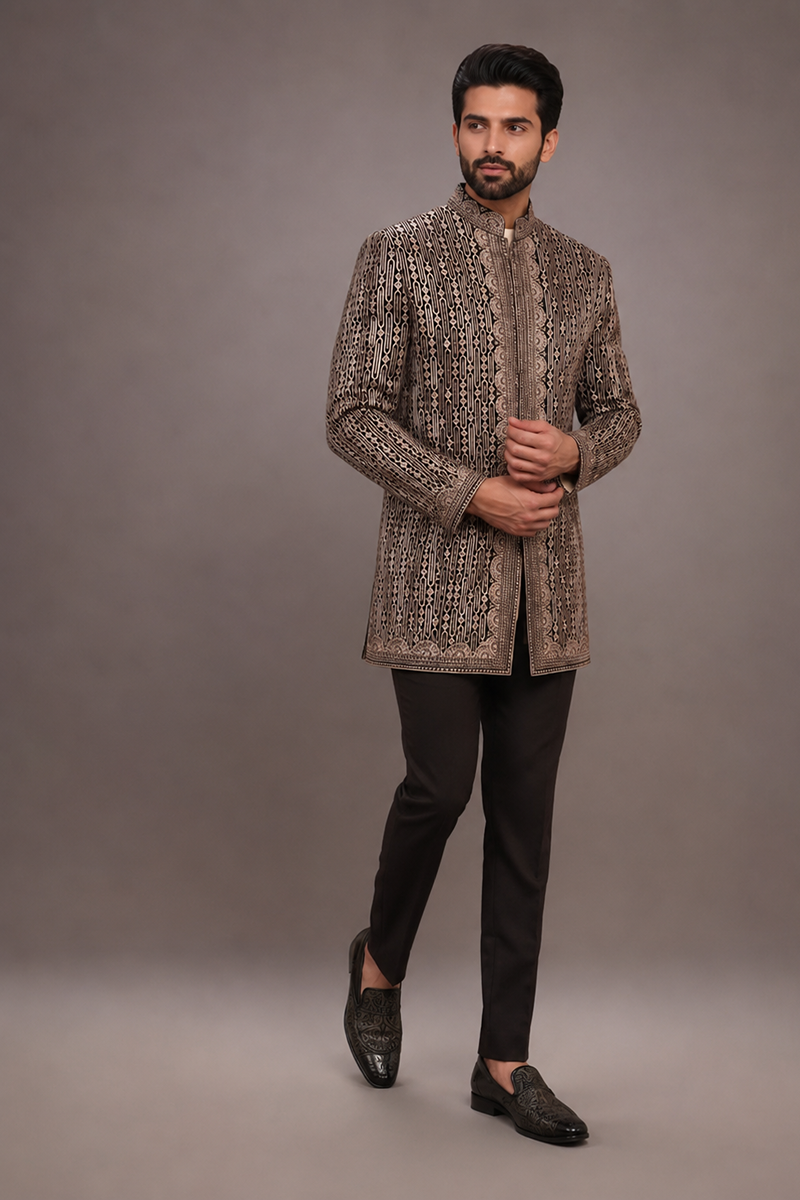 Gilded Geometry Indo-Western