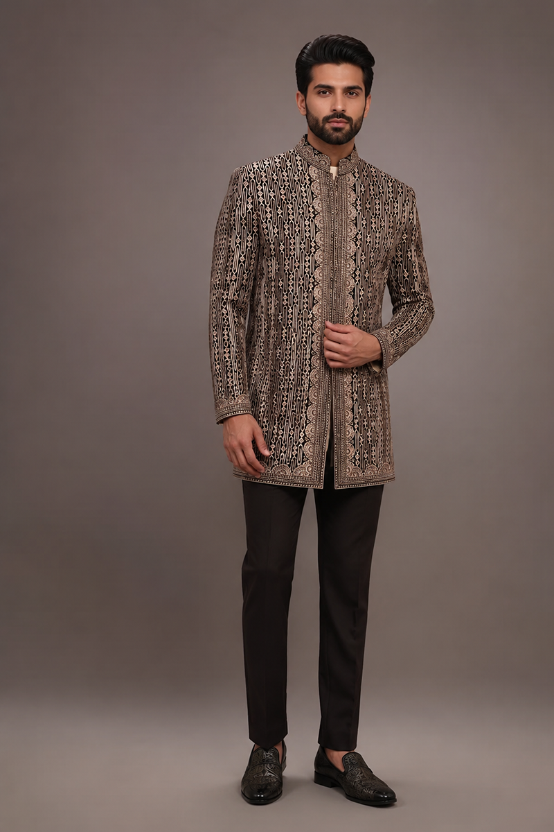 Gilded Geometry Indo-Western