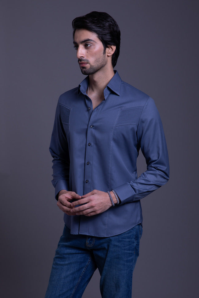 Pintuck Elegance Detailing Shirt