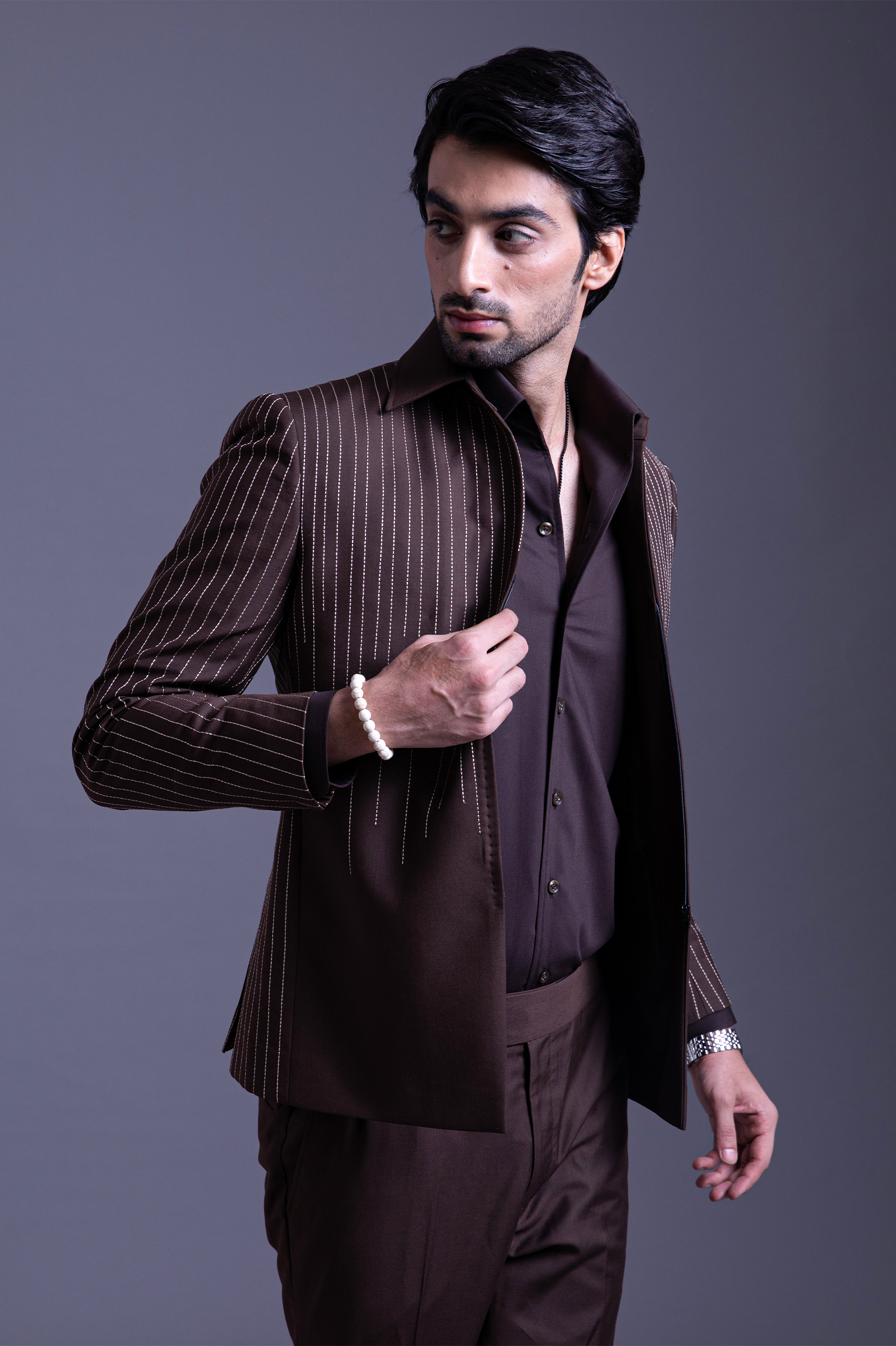The Espresso Crest – Custom Brown Statement Suit