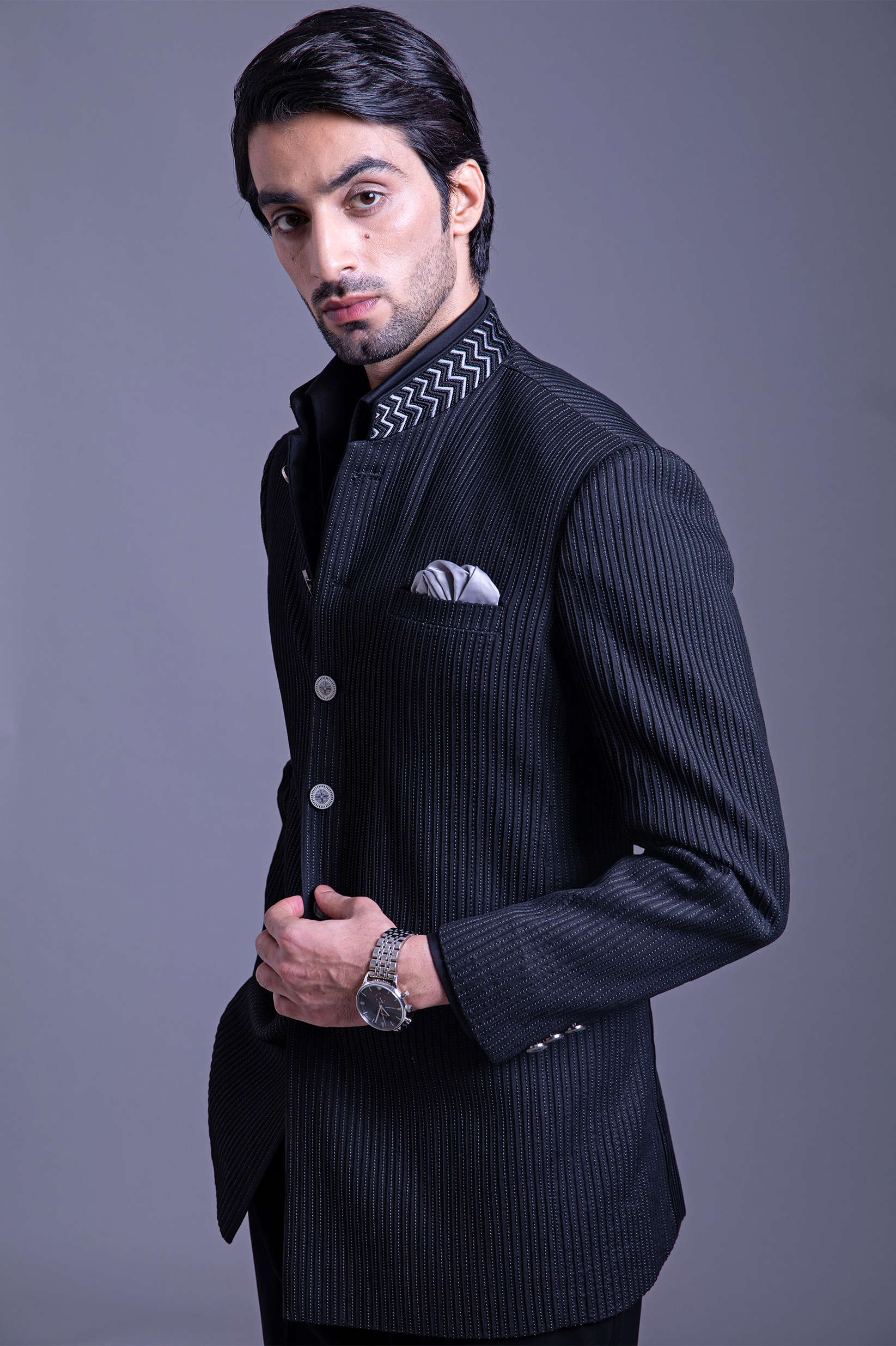 The Obsidian Suit – Custom Three-Piece