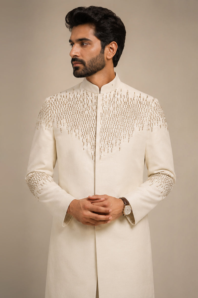 Ivory Cascade Indo-Western