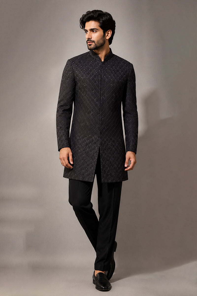 Noir Grid Indo-Western