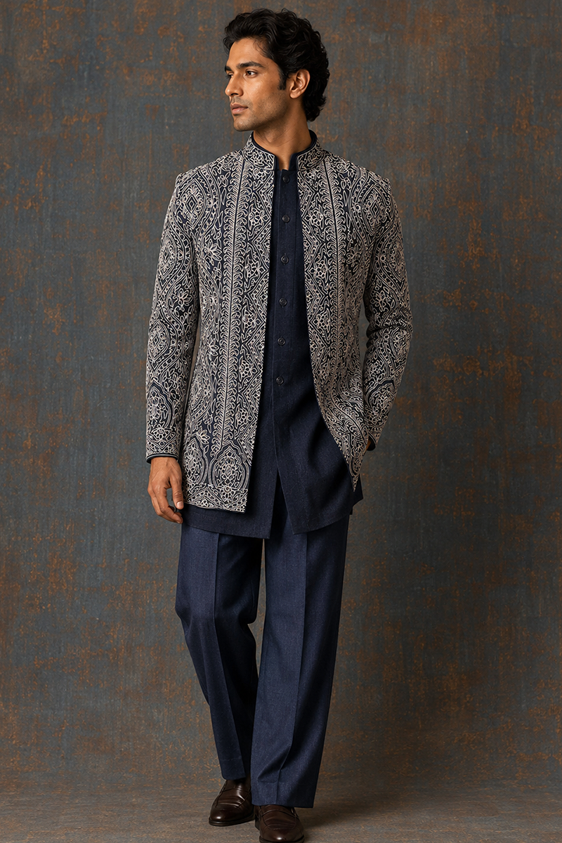 Midnight Paisley Indo-Western