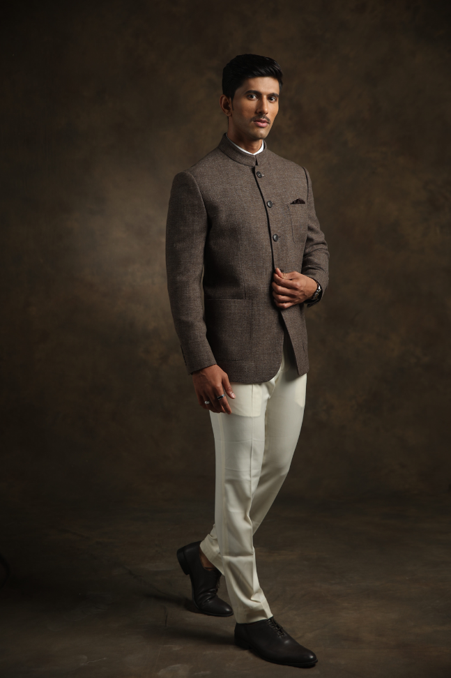 Brown Bandhgala