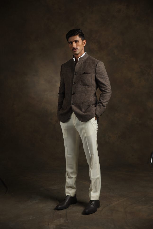 Brown Bandhgala