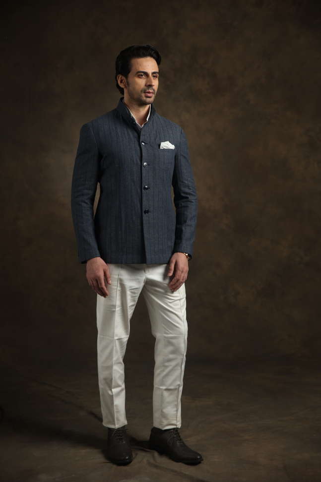 Royal Blue Bandhgala