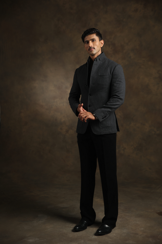 The Montclair Structured Jacket in Charcoal