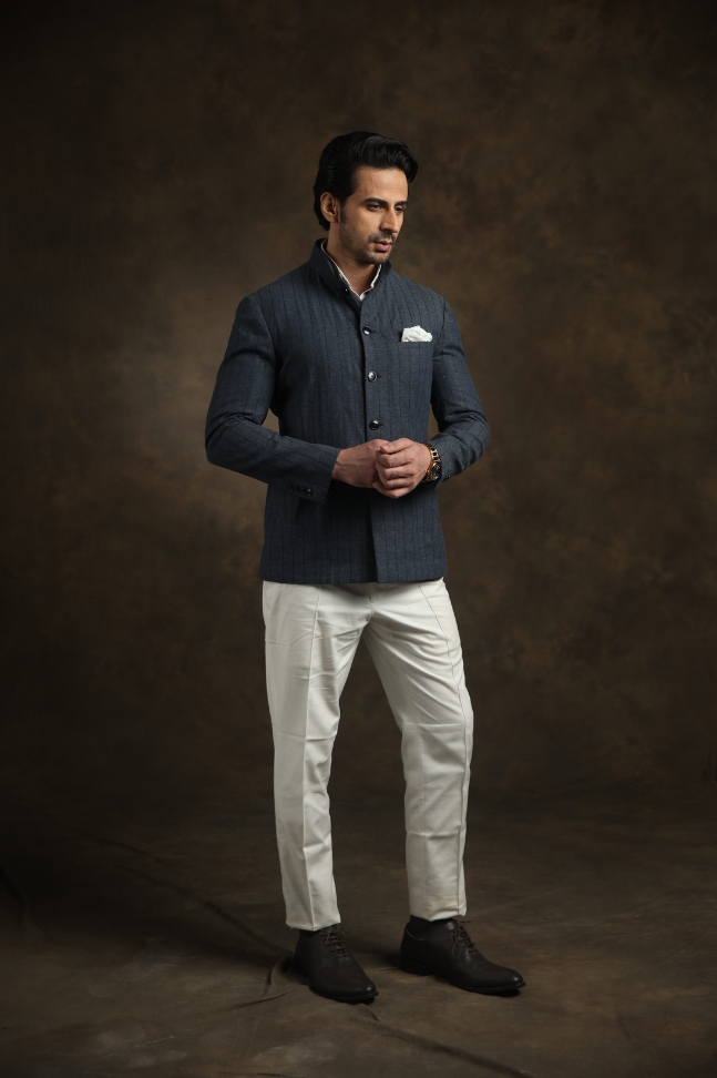 Royal Blue Bandhgala