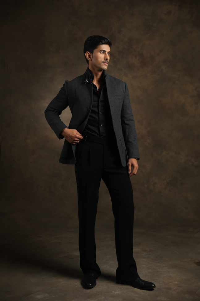 The Montclair Structured Jacket in Charcoal