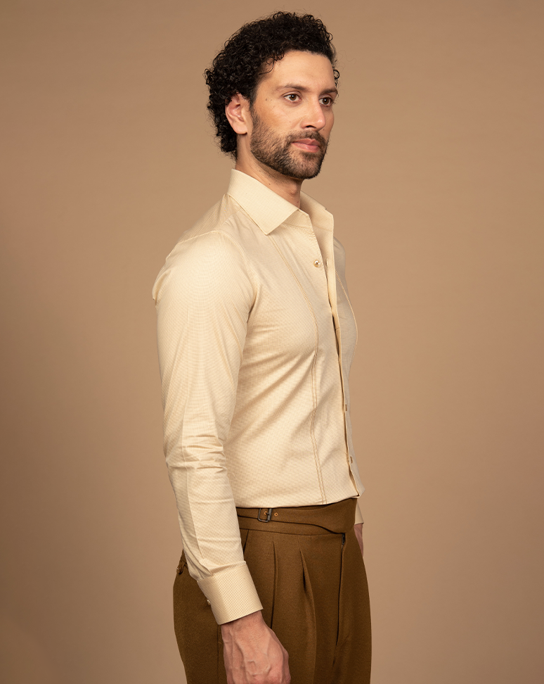 Beige Formal Shirt