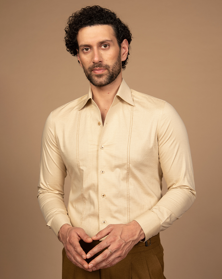 Beige Formal Shirt