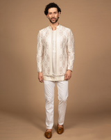 Ivory Open Jacket Kurta Set